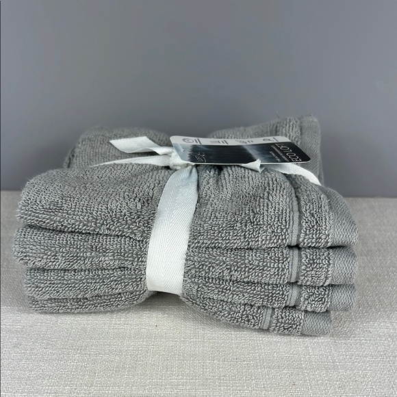Loft by Loftex 4 Washcloths Gray 100% Cotton Ultra Soft ECO LOFT 4 pc NEW - Picture 5 of 7